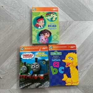 Leap Frog LeapReader Junior Books Set of 3 Thomas Sesame Street